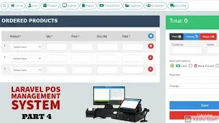 Laravel Pos Management System Part 4 ( Admin and Cashier CRUD  ) Step by step