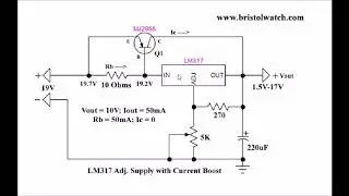 Current Boost LM317 Adj. Power Supply