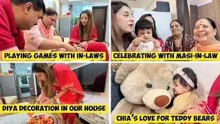 Diwali Celebrations With In-Laws & Family In India | Family's Reaction On Meeting Chia