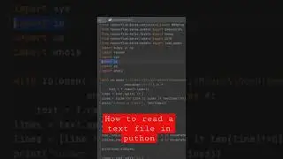 How to Read a Text File In Python #python #shorts #programming