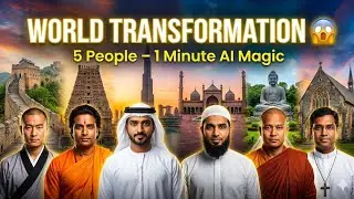 5 People – 10 Countries & Religions AI Transformation 🌍🔥 | Face Lock Edit | Papam Pillodu Music