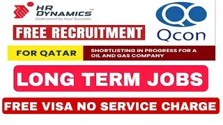 HR DYNAMIC MUMBAI OFFICE | QCON JOBS | FREE VISA | RIGGER HELPER FITTER SUPERVISOR FORMAN TECHNICIAN