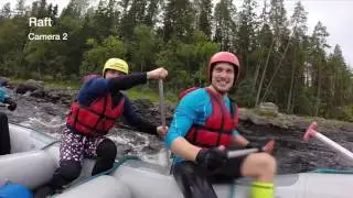 Koskenlaskua Ruunaalla Arctic Trainersin tyyliin