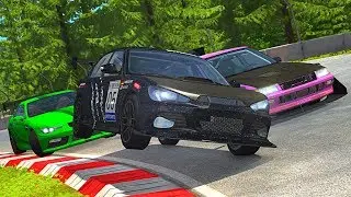 BeamNG.drive - What Car is Fastest Around the Track? (Steering Wheel Cam)