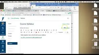 Quickly Sharing your Syllabus in Canvas