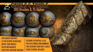 Decorations inside ZBrush with Swirls and Twirls Maker