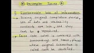 Decompiler Issues [System Programming and Operating Systems] #decompiler #systemprogramming