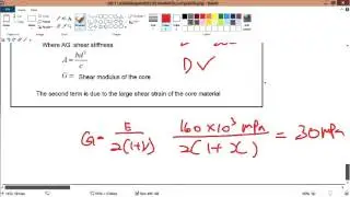 v11 6 Tutorial question on sandwich panel part 4 derive deflection value of the beam
