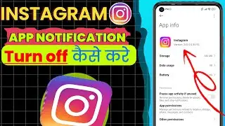Instagram Notification off Kaise Kare | How to TURN OFF Instagram Notification | Insta Notification