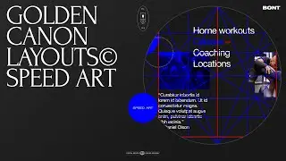 Our process for designing a gym website with the Golden Canon Layouts© (Web Design Speed Art 04)
