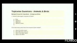 Natural talk about animals and birds g.k...animals birds g.k questions..