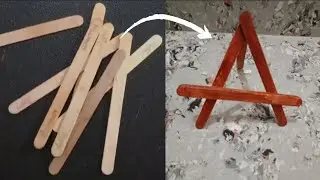 Mini Easel Diy At Home With Ice-cream Stick | Easy Canvas stand Making |