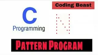 Pattern programs|Printing stars"*" in N shape|Alphabet N in pattern using for loop in c|Star pattern