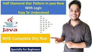 Star Pattern - 5 How to Print Half Diamond Pattern in Java Using for Loop