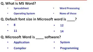 Top 30 MS Word MCQ For All Competitive Exams | Microsoft Office | MS Office