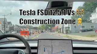 Testing Tesla FSD 12.5.1 In Construction Zone