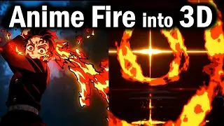 Demonslayer anime to 3d Unreal. Stylized fire vfx in niagara