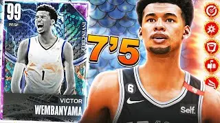 I Drop 70 + POINTS WITH FREE INVINCIBLE DARK MATTER VICTOR WEMBANYAMA IN MYTEAM!{NBA 2K23 MyTeam}