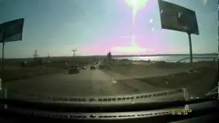 Момент ДТП 23.09.12. Одесская обл, Усатово, поворот на Нати