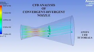 Fluid Flow through a Convergent-Divergent Nozzle | CFD Analysis | ANSYS Fluent | ANSYS CFD