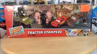 Disney Pixar Cars 2015 Tractor Stampede 5 Car Set Review!