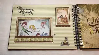 Libro de firmas de comunión personalizado Peter Pan. Álbum comunión scrapbook. Regalo comunión
