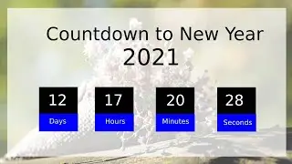 Countdown Timer Html | Countdown Clock | Countdown  New Year 2021 | Tutorials Design