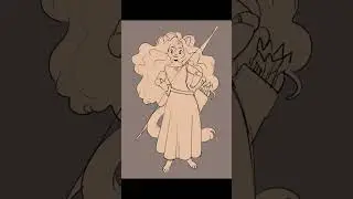 Drawing Merida... but she's a cat! 🌿