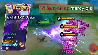 GUSION CHEAT DAMAGE?!! ENEMIES WIPED OUT IN 1 SKILL🔥 ( gusion build )