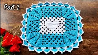 crochet placemat PART 2 | table centerpiece crochet tutorial | thalposh | doily | thalicover