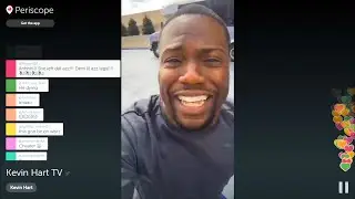 KEVIN HART TV , 100 meter dash, Live on Periscope 2016 HD, with COMMENTS