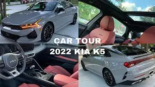 NEW CAR TOUR | 2022 KIA K5 GT-LINE WOLF GREY WITH RED INTERIOR | 