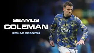 Seamus Coleman rehab session using the STATSports Sonra Watch app.