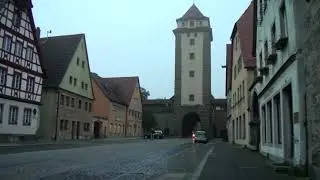 Walking the walls of Rothenburg ob der Tauber, Germany