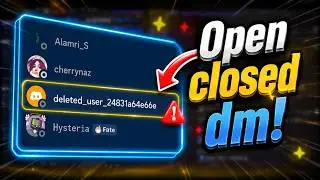 How to find any closed DM in discord! (even if it's a deleted account)