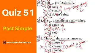 Quiz 51- អនុវត្តលំហាត់ Past Simple | Beginner - Pre-Intermediate | Cam-Edu