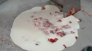 콜드스톤의 시초 |  탕후루 철판 아이스크림(누텔라 오레오, 딸기) | Ice Cream Roll(iron plate)┃부산 깡통시장 | Korean street food