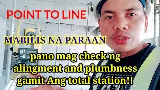 how to check alingment and plumbness of wall and columns using of total station? survey tutorial