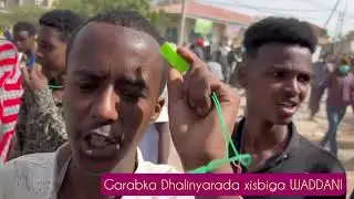 Xisbiyada Mucaaradka ah oo hogaaminaya mudaharaadada Somaliland.