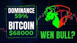 Bitcoin $68000  Dominance 59%  Still Waiting for BullRun in Hindi  |  #TON Giveaway #bitcoin #btc