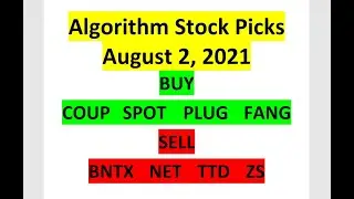 August 2, 2021 Algorithm Stock Picks