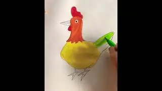 Easy Hen Drawing step by step#youtubeshorts