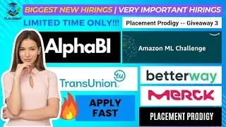 Biggest New Hirings | OFF Campus Drive | Amazon, AlphaBI, iResearch | 2024, 2023 Batch | Jobs