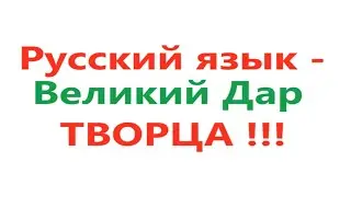 Русский язык, великий дар Творца. Видео 554.