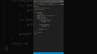 😍😍Fabulous Pattern In C Language #coding #youtubeshorts #shorts