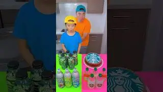 Japanese drinks vs American drinks ice cream challenge!🍨 #funny #starbucks by Ethan Funny Family