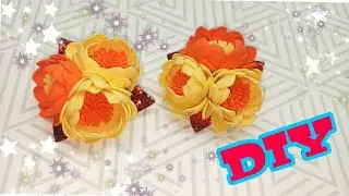Diy:ТАК ПРОСТО😯😯😯Как сделать цветок их фоамирана #поделка #лайфхак #бантики #рукоделие