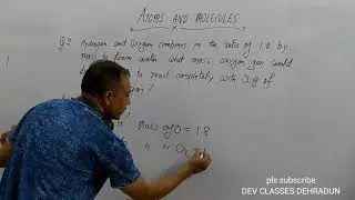 9th.. Hydrogen and oxygen combines in the ratio of 1:8 by mass to form water. Atoms And Molecules..
