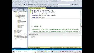 2.SQL QUERY - HOW TO FIND THE NTH HIGHEST SALARY IN A TABLE  - TELUGU