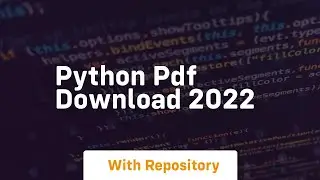 python pdf download 2022